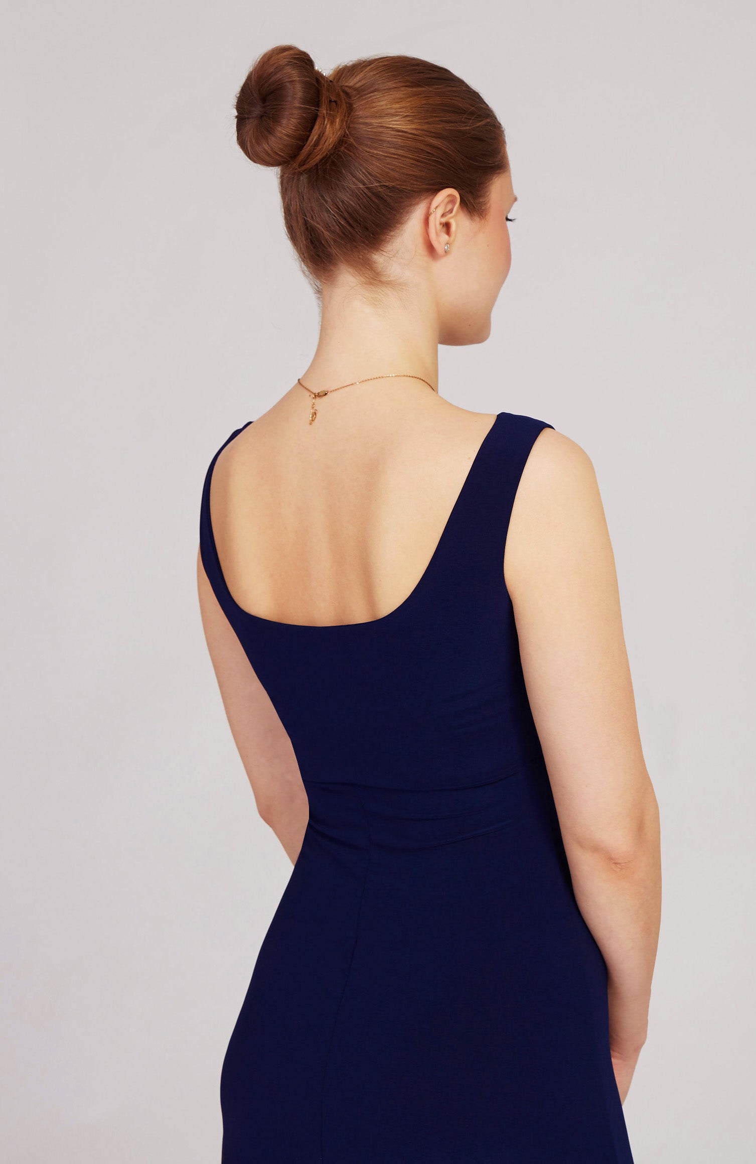 NOELIA A-Line Tango Dress in Navy Blue