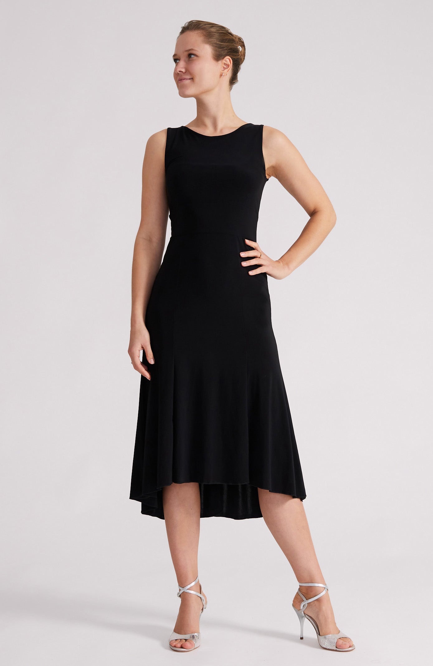 black tango dress with a-line by coleccion berlin