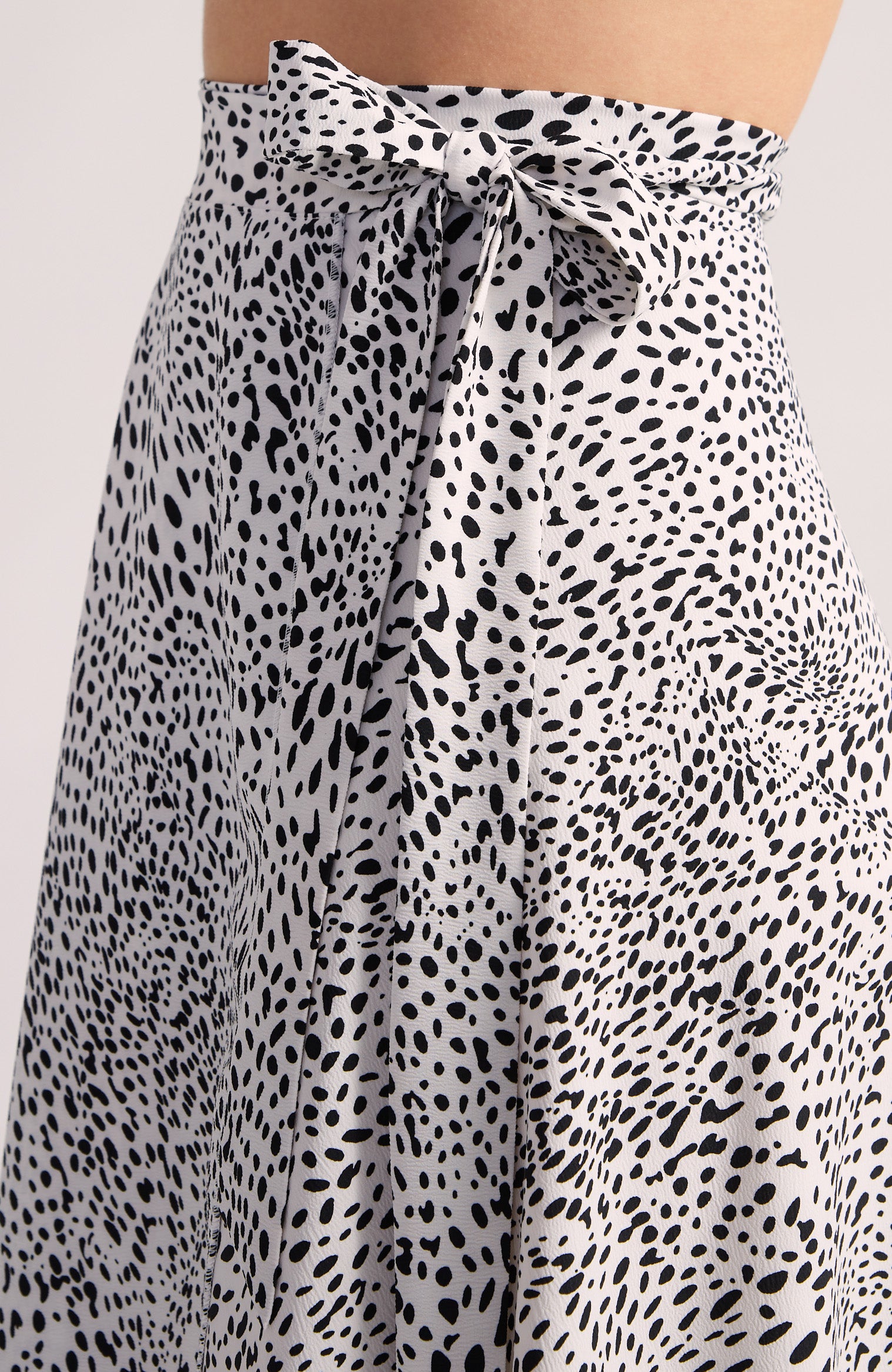 COCO - Dotted Wrap Skirt in Classic Black & White