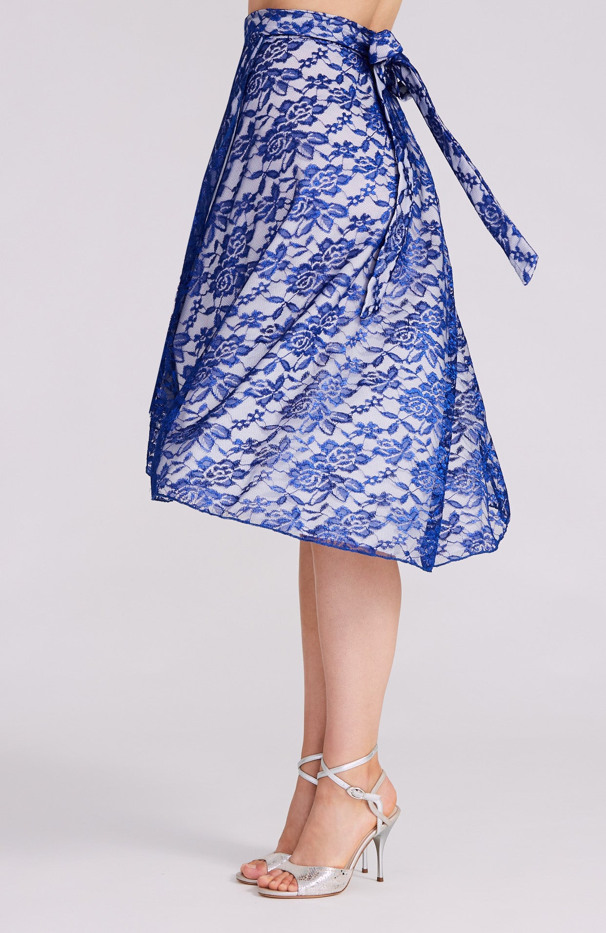 COCO - Wrap Skirt in Royal Blue Lace