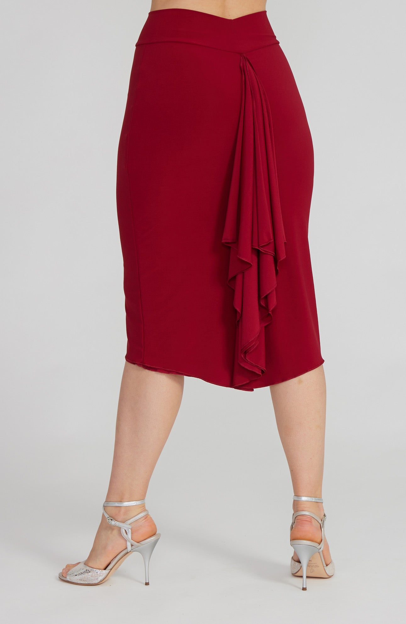 fishtail tango skirt in red