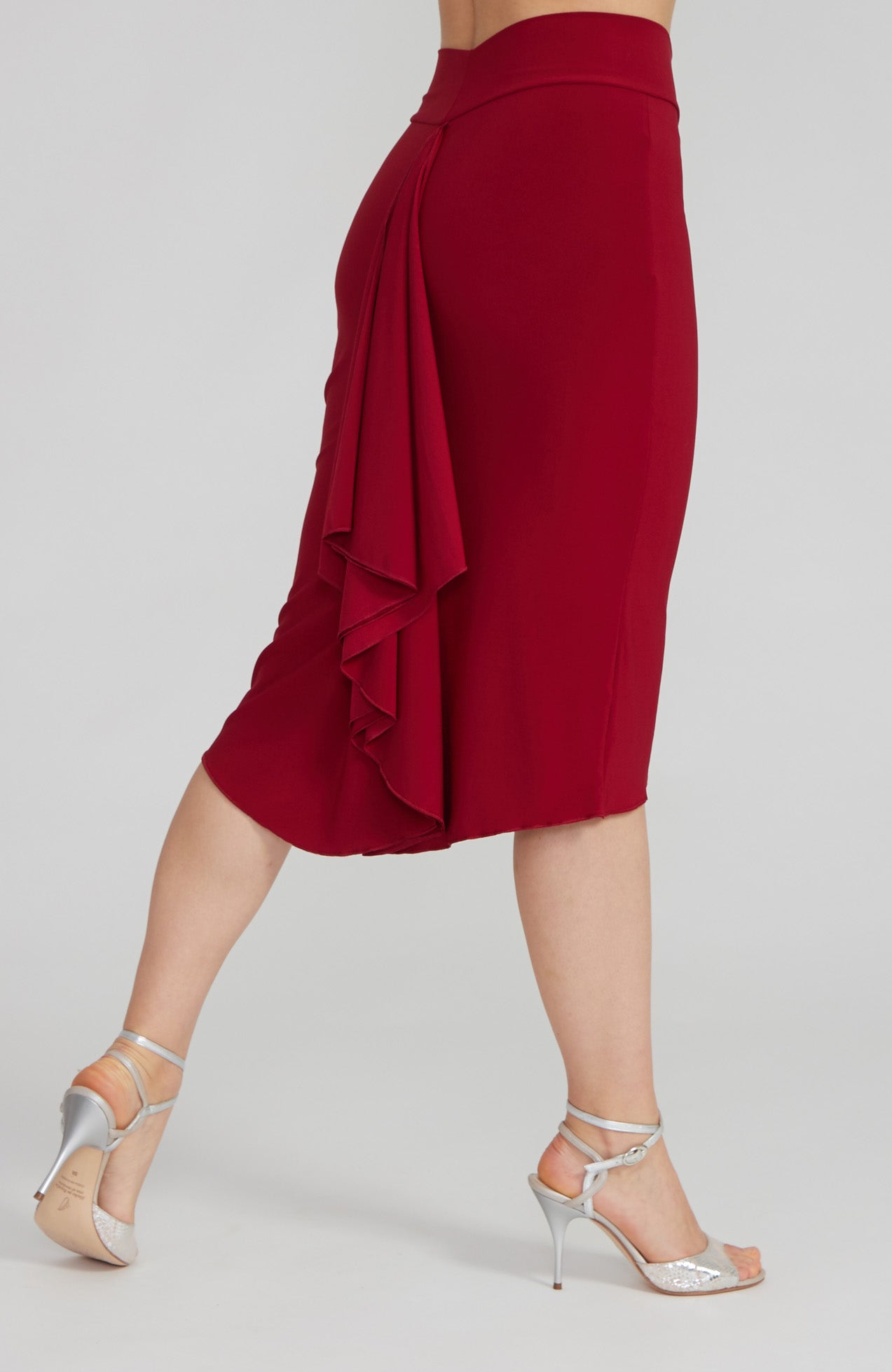 red fishtail tango skirt