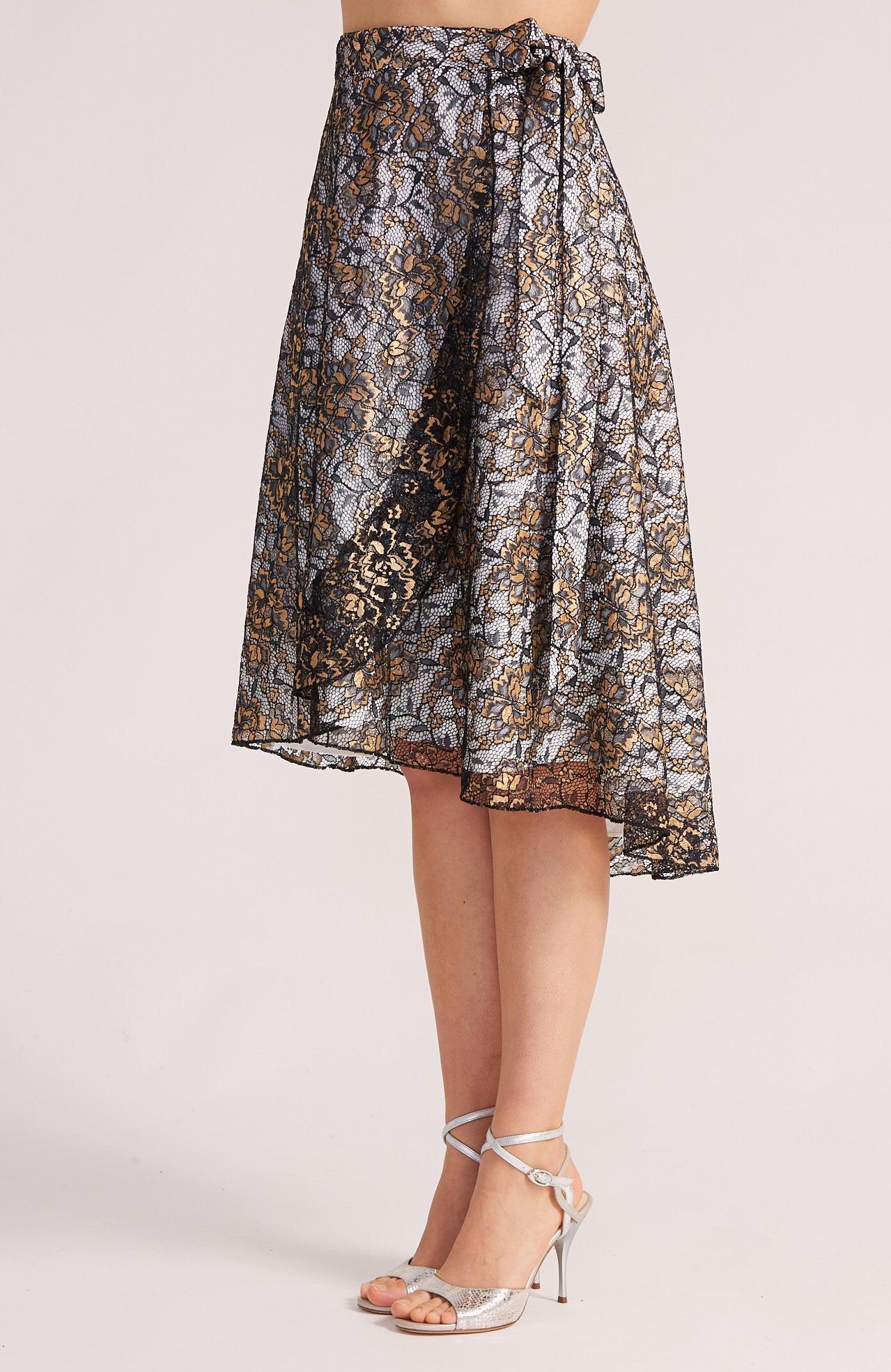 COCO - Wrap Skirt in Golden Lace