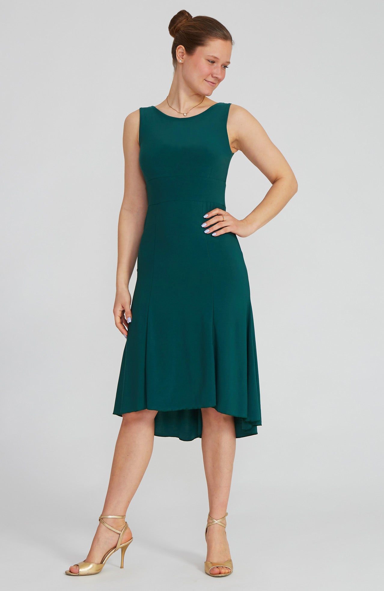 green tango dress with flow