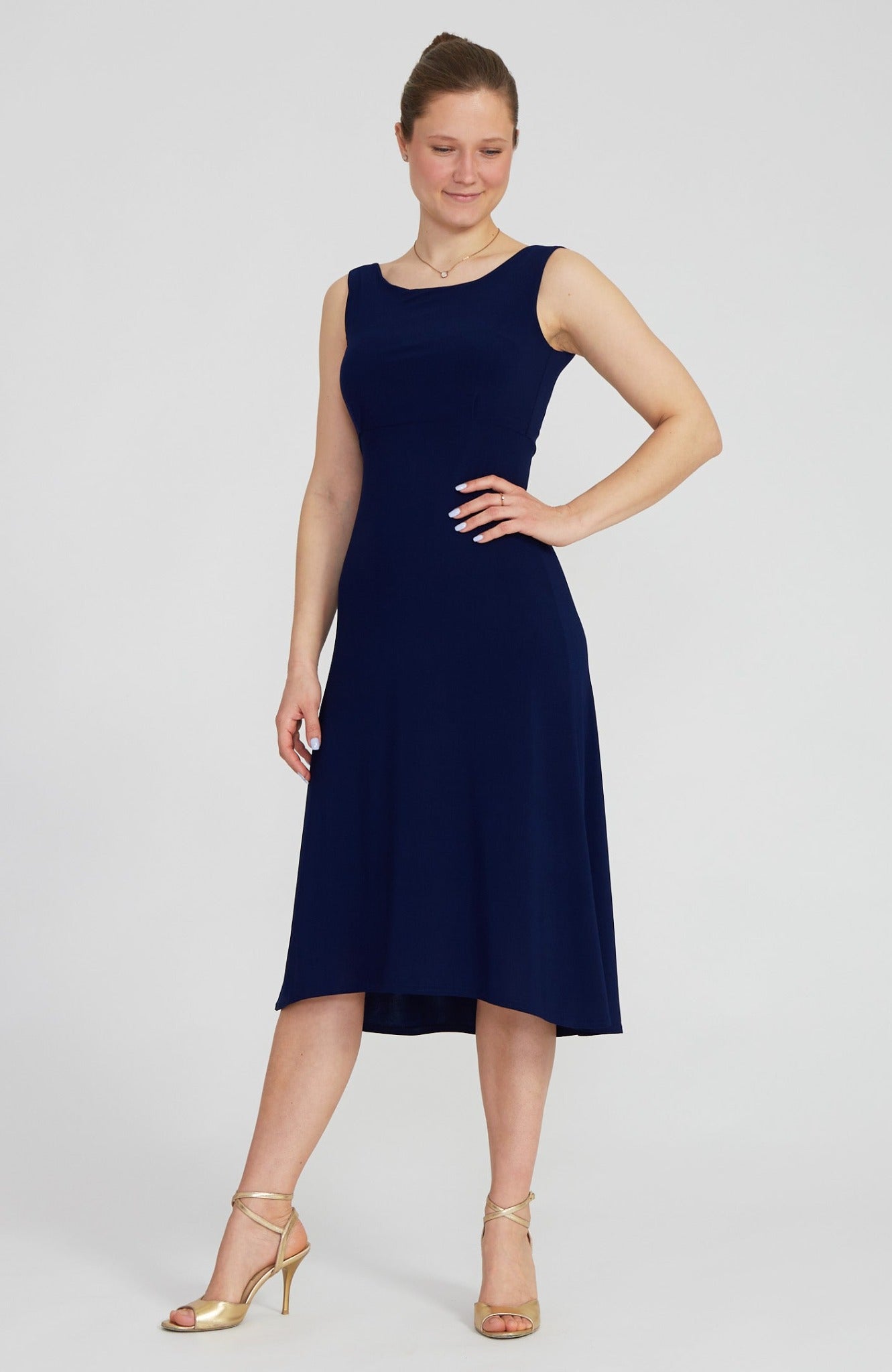 NOELIA - A-Line Tango Dress in Navy Blue