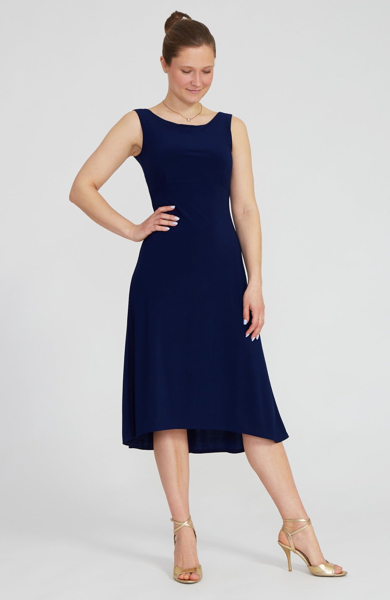 NOELIA - A-Line Tango Dress in Navy Blue