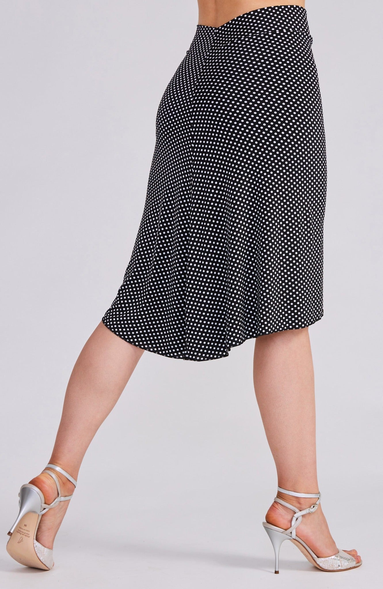 fishtail tango skirt in polka dots