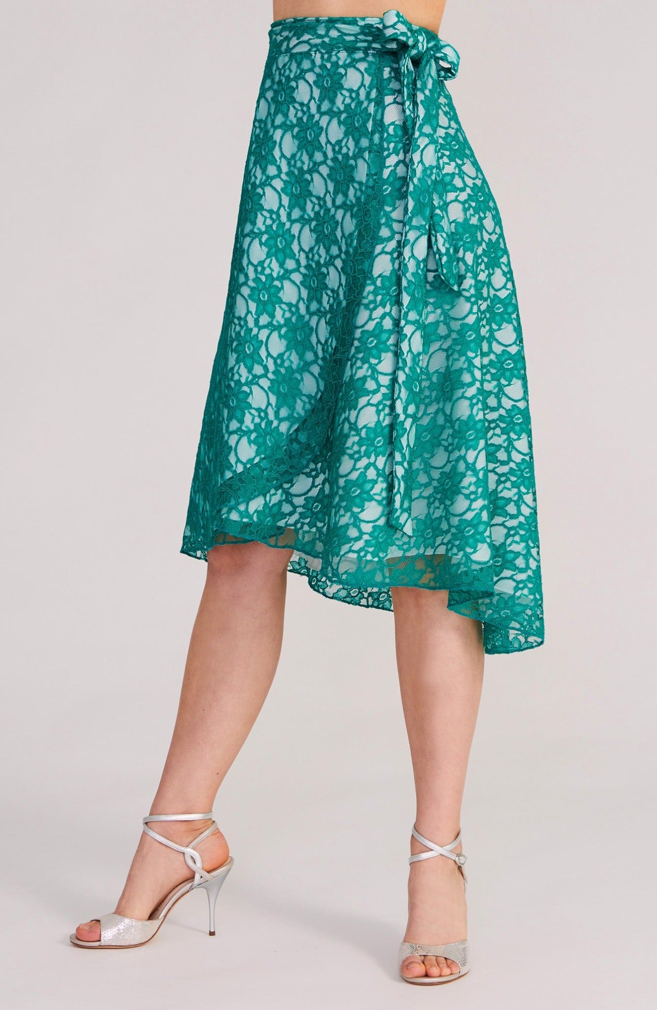 green lace tango skirt