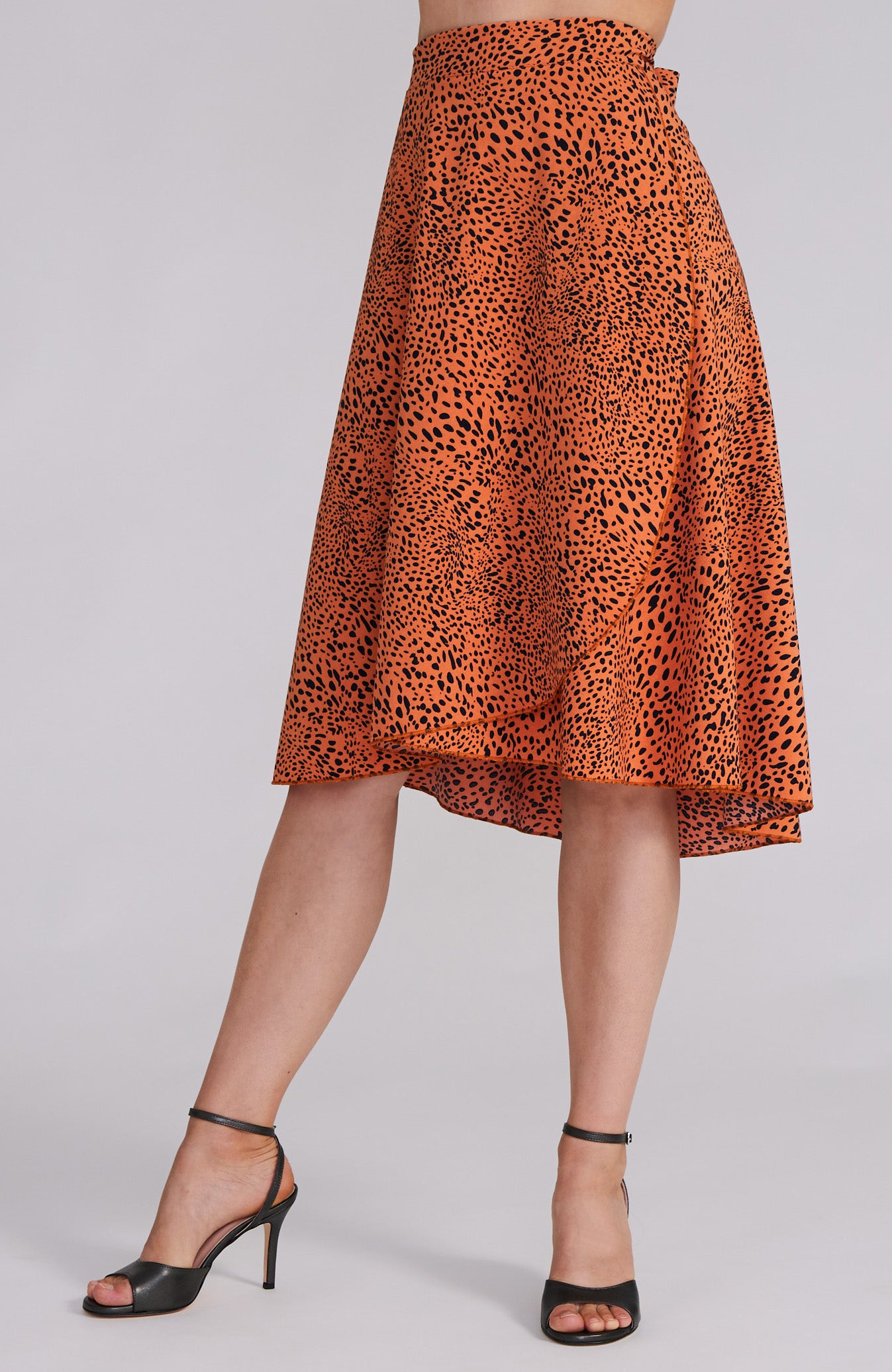 orange polka dot tango skirt
