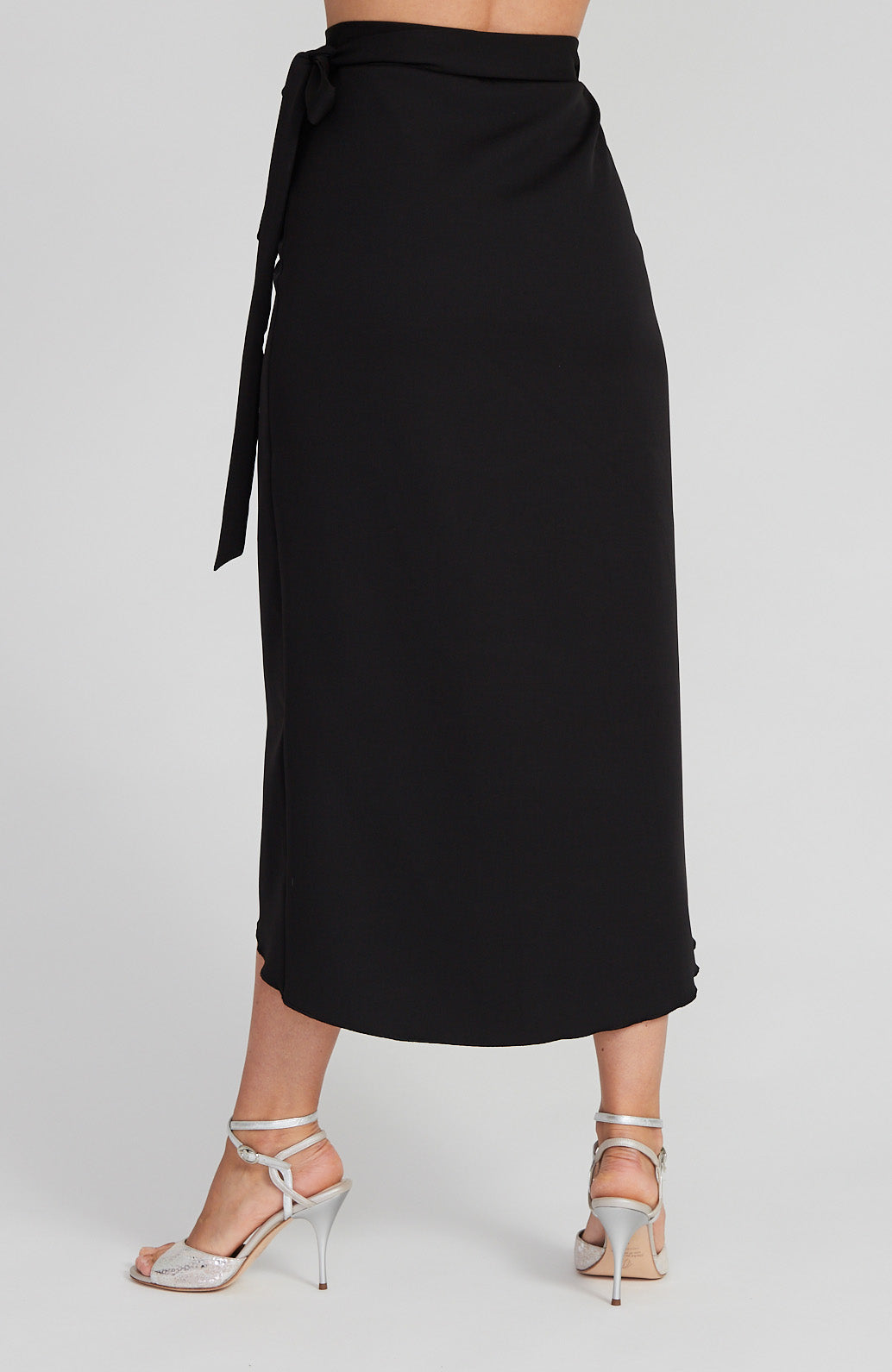 black wrap skirt