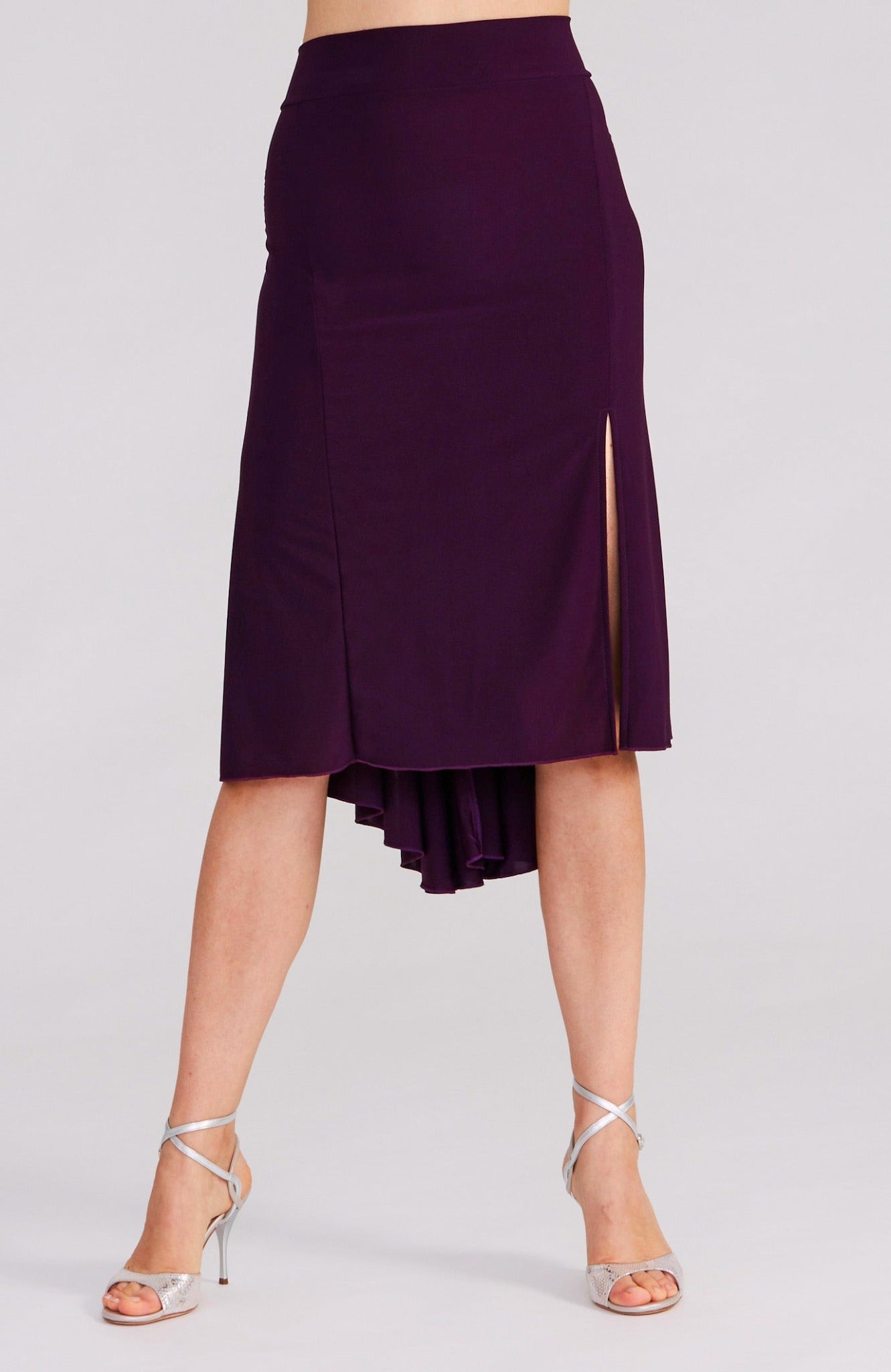 argentine tango skirt in violet with slit