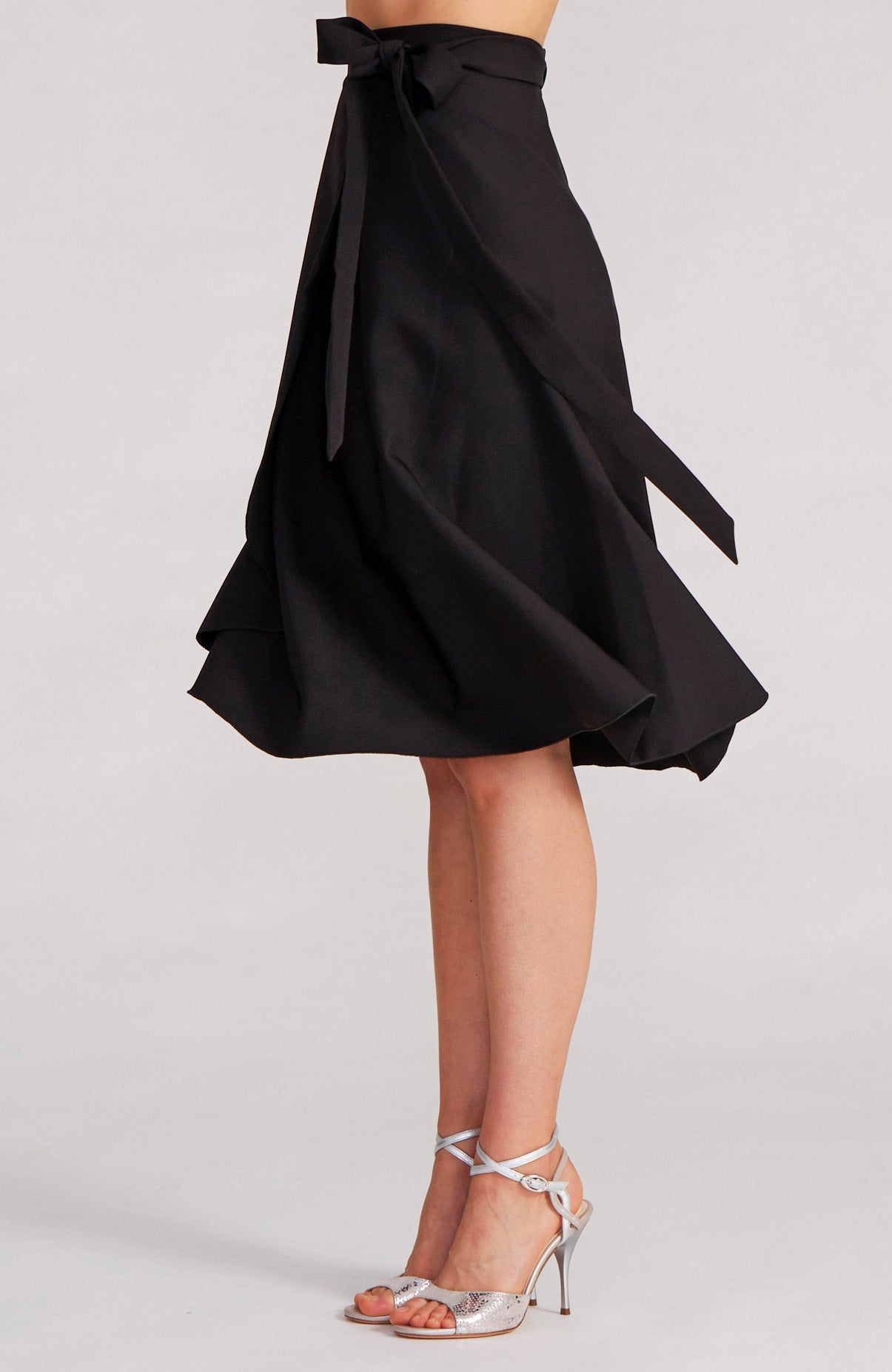 black wrap skirt