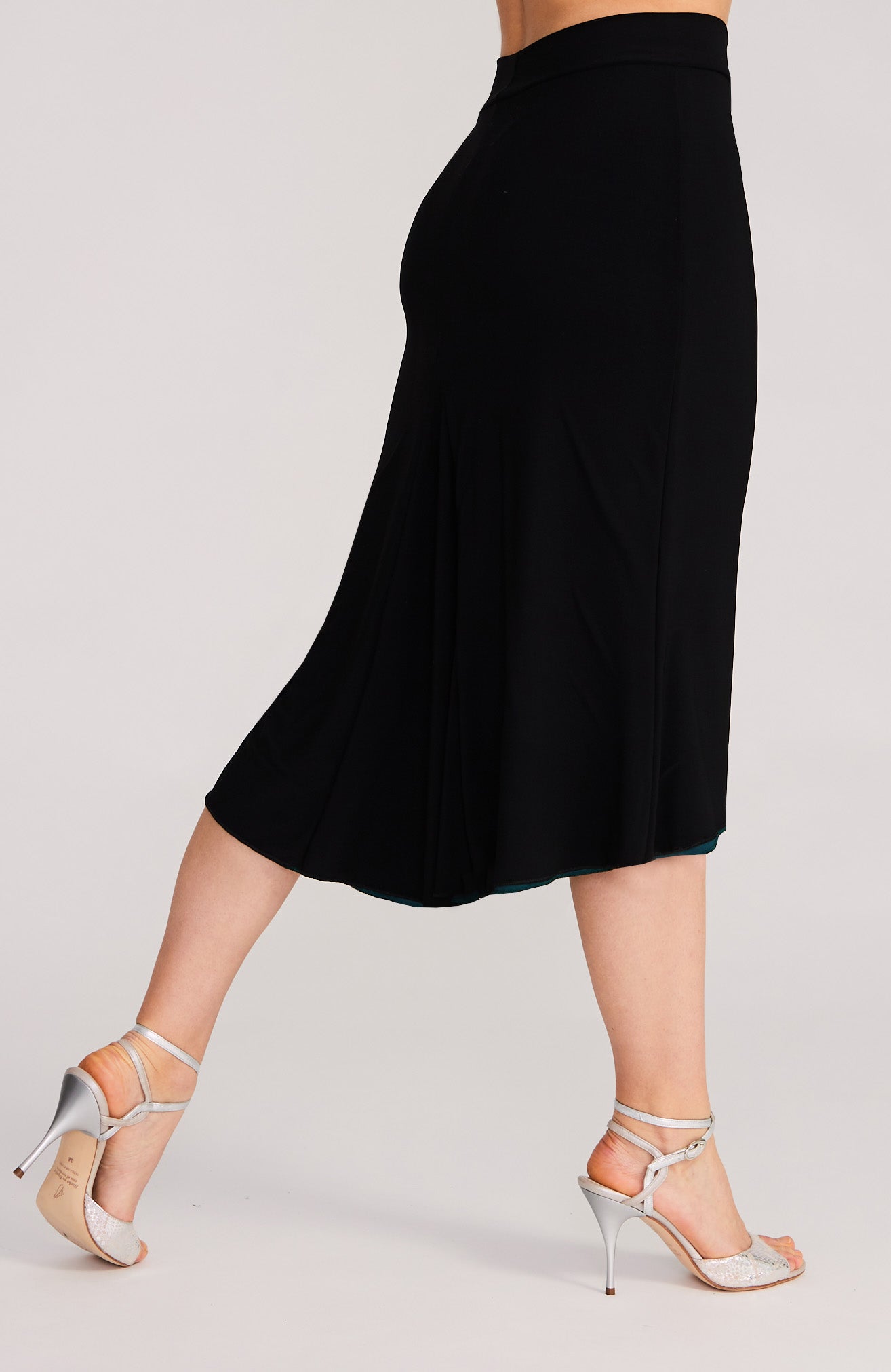 black reversible tango skirt