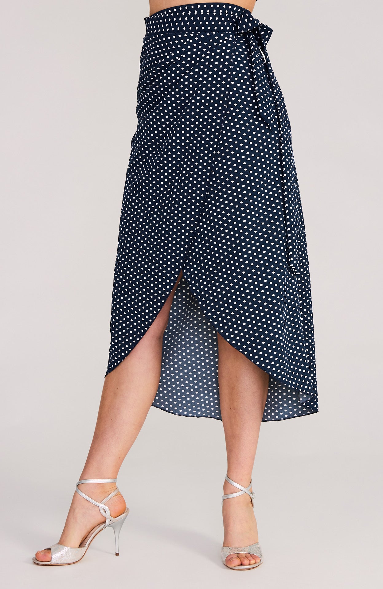 polka dot wrap skirt