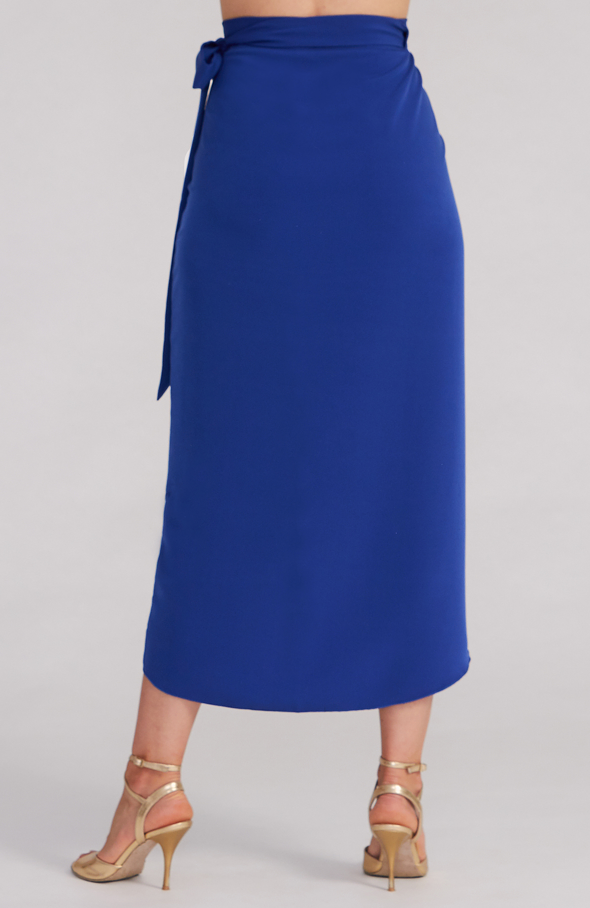 Draped Wrap Skirt in Royal Blue 