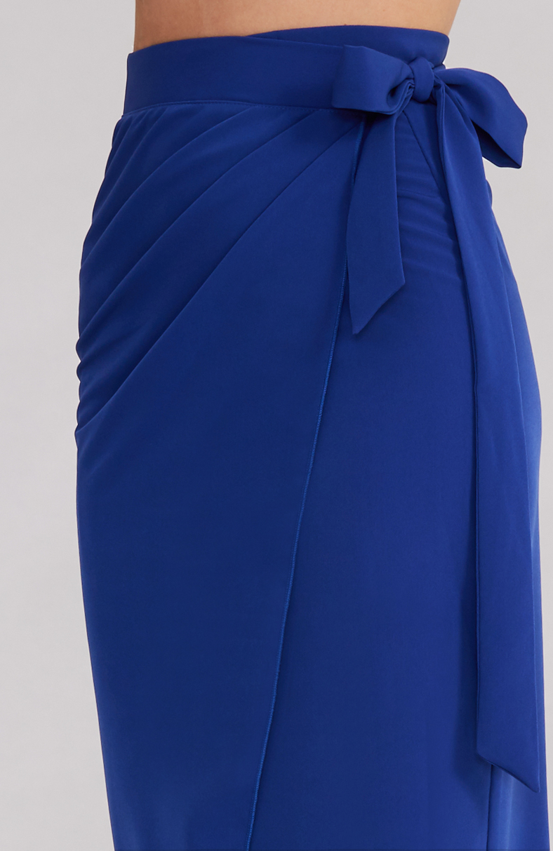 JULIET - Royal Blue Wrap Skirt