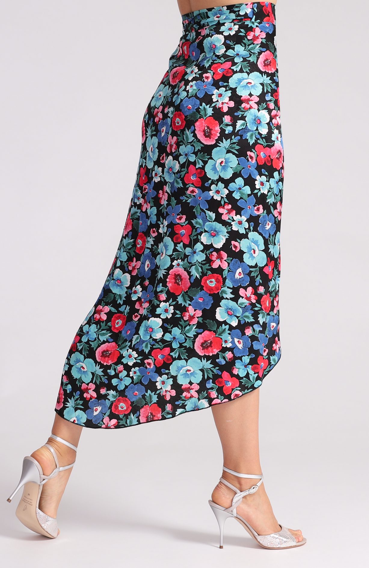 JULIET - Wrap Skirt in Poppy Print