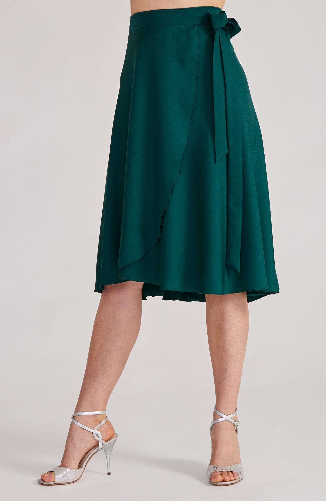 green wrap skirt